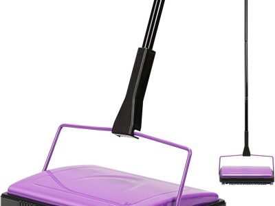 Carpet Sweeper Cleaner for Home Office Low&Undercoat Carpets Rugs Pet Hair Dust Scraps Paper Small Rubbish Cleaning with a Brush
