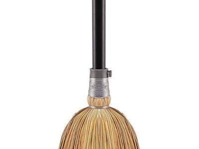 Heavy-Duty Corn Broom Commercial Indoor Outdoor Broom 59.8 inch Tall for Courtyard Garage Lobby Mall Market Floor Home Office Leaves Stone Dust Rubbish