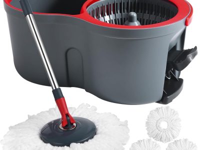 360° Spin Mop and Bucket Set with Separate Clean and Dirty Water