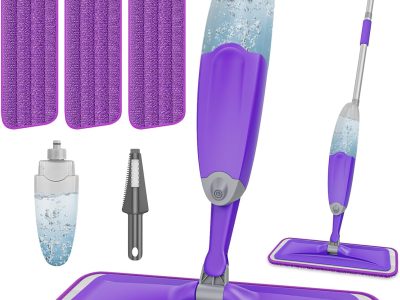 Spray Mops for Floor Cleaning: Wet Mop for Hardwood Tile Wood Laminate Vinyl - 3 Washable Microfiber Pads for  - orbs Pet Hair Dust