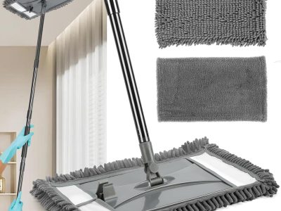 Wall Cleaner Mop with Long Handle, Wall Dust Cleaning Mop for Washing Walls with 2 Microfiber Reusable Pads,Floor Dry Wet Dust Mops for Wall Washer, Floor,Ceiling Cleaner